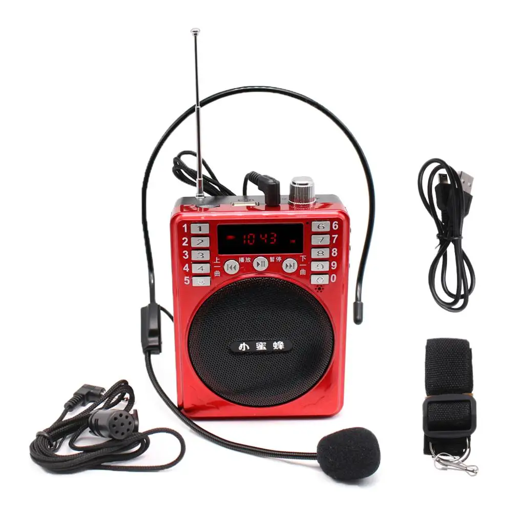 

Portable Voice Amplifier Loudspeaker FM Radio TF MP3 Player for Teacher Training