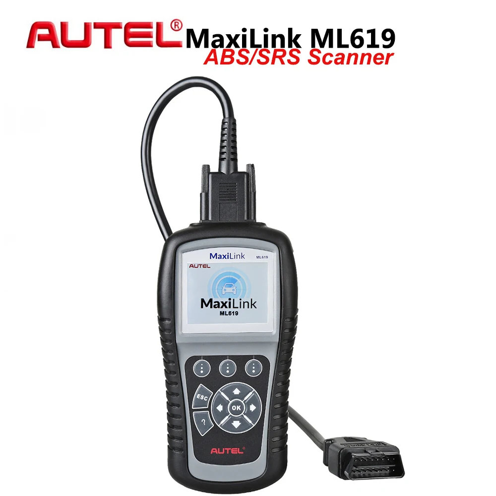 2017 Autel Maxilink ML619 al619 Считыватель кодов ABS/SRS + CAN OBDII Инструмент диагностики как Autel AL 619