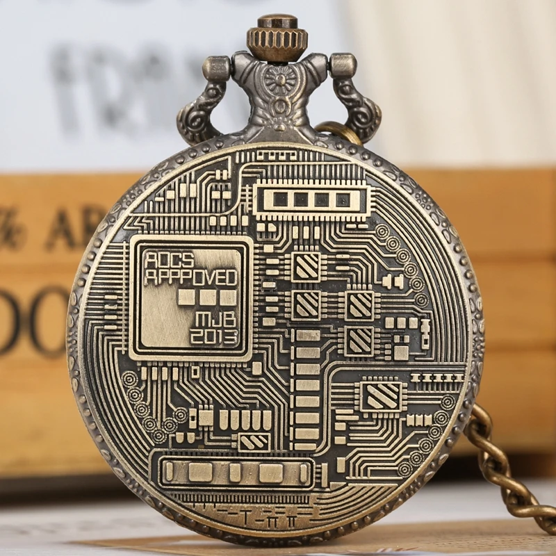 Коллекционные карманные часы с монетами из биткоина памятные юбилейные ожерелья
