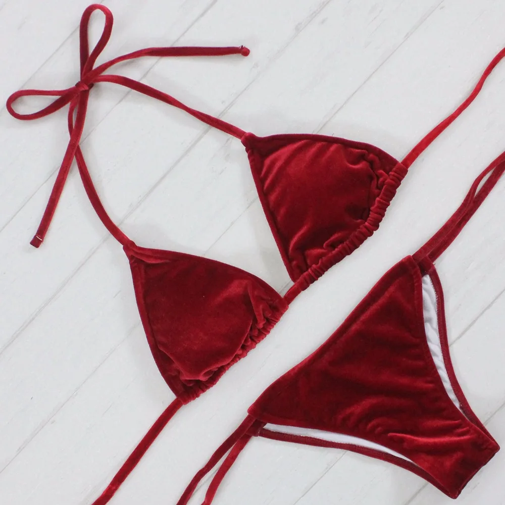 Biquíni 2017 Novas Mulheres Swimwear Bikini Set Bandage Praia de Banho