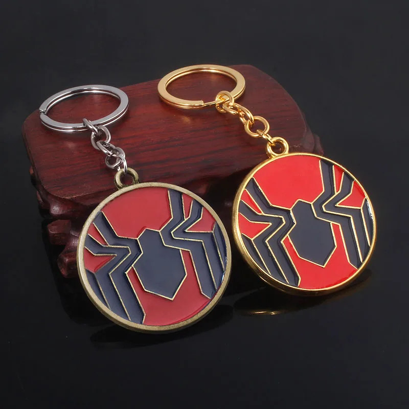 

Avengers SpiderMan Metal Keychains Superhero Spider Man Far From Home Creativity Keyring For Keys Men Car Women Bag Accessories