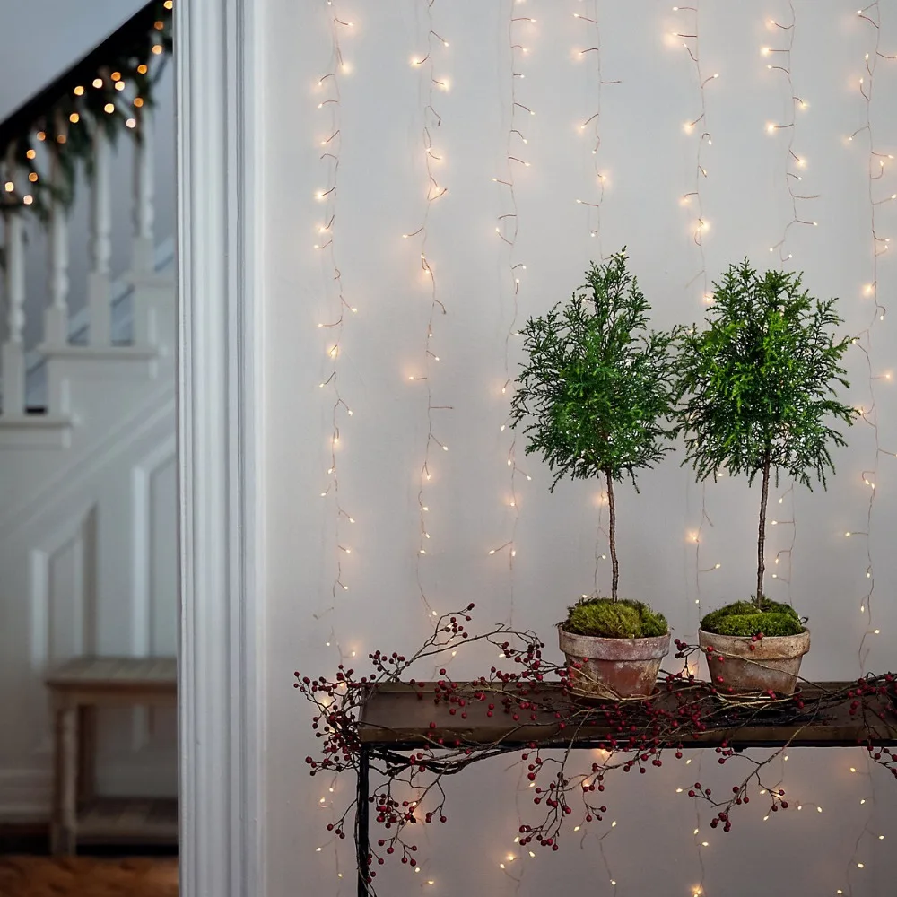 copper cluster string lights