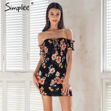 Simplee с открытыми плечами на шнуровке облегающее платье женские летние стиль пляжное платье уличная мини-платье vestidos роковой 2018