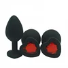 New hot Small medium large size heart anal plug basic beads silicone butt insert bullet vibration dildo sex toy for men women 1