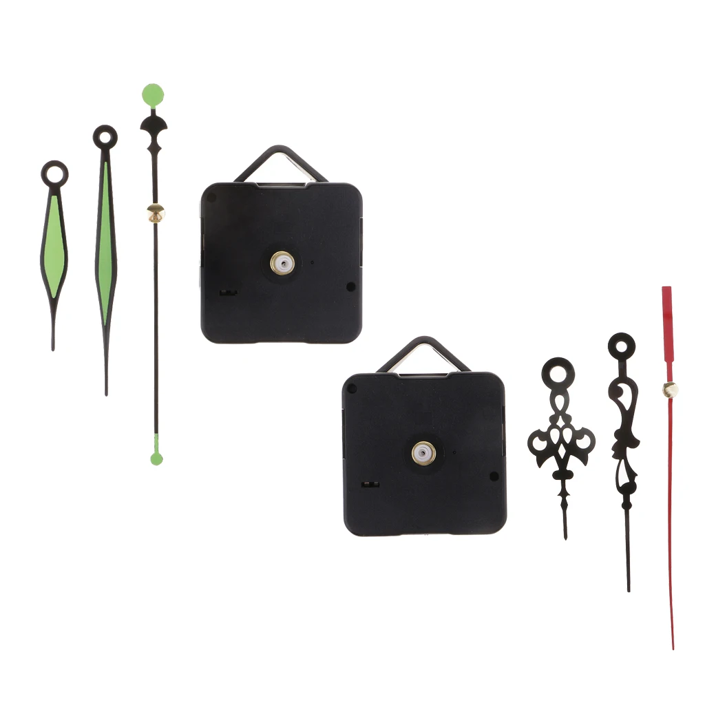 4 Sets 2 Colors Quartz Wall Color Part Diy Wall Clock Movement Mechanism Battery Operated Repair Kit Tool