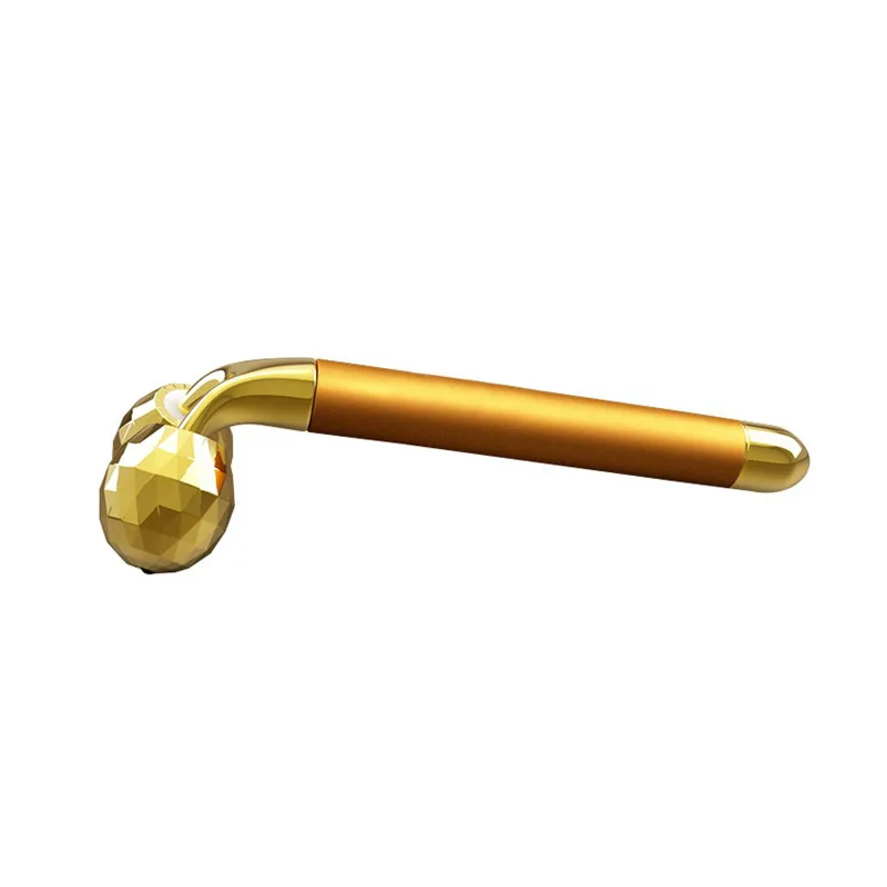  24k Gold Energy Bar 3d Electric Facial Vibration Massager V Face Lifting Bar Stick Face Roller Doub