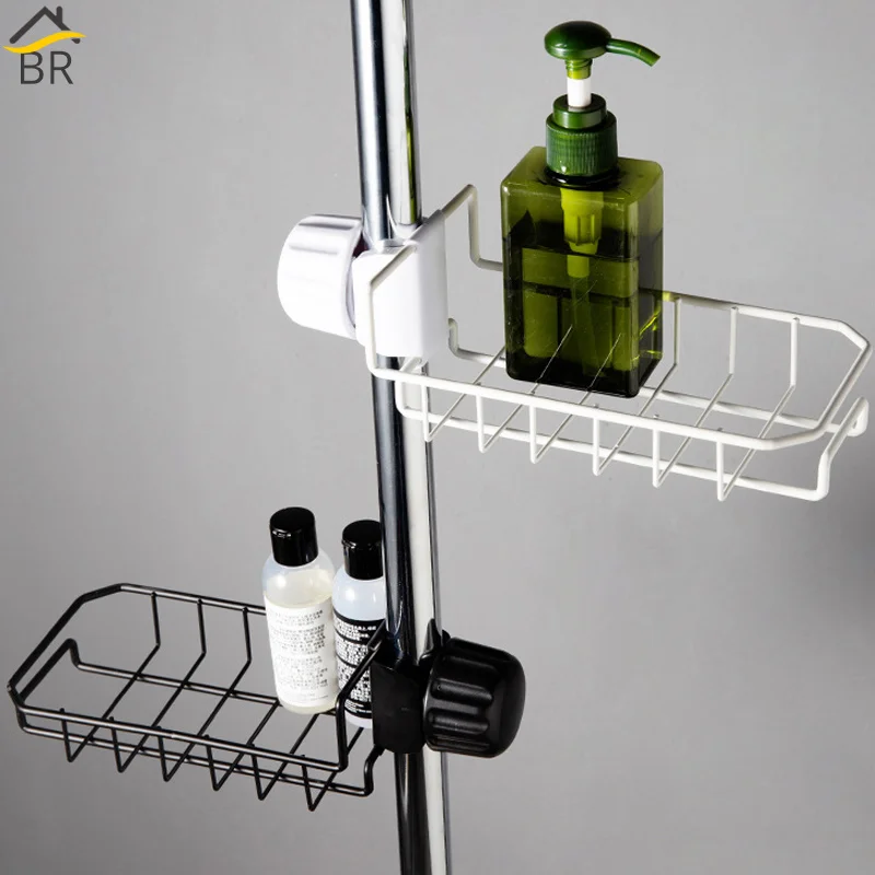 

BR Adjustable Kitchen Drainer Rack Steel Sponge Holder Storage Organizer Soap Dish Sink Faucet Drying Rack Bathroom Accessories