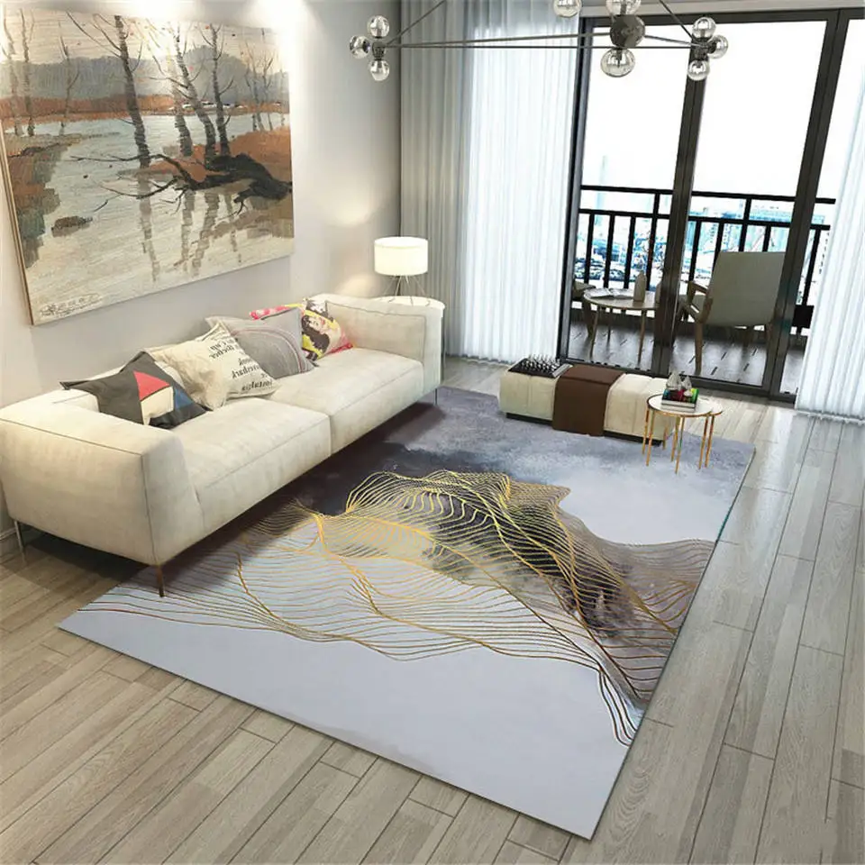 3D мраморный напольный ковер, скандинавский геометрический дизайн, ковры для гостиной, гостиной, коврики с большим цветочным узором, Нескользящие - Цвет: GSH-15