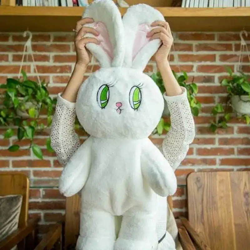 2" Плюшевый Рюкзак Wego Rabbit фиолетовый японский большой уши Кролик для женщин милый мультяшный кролик Плечи сумка для девочек школьные детские игрушки - Цвет: White