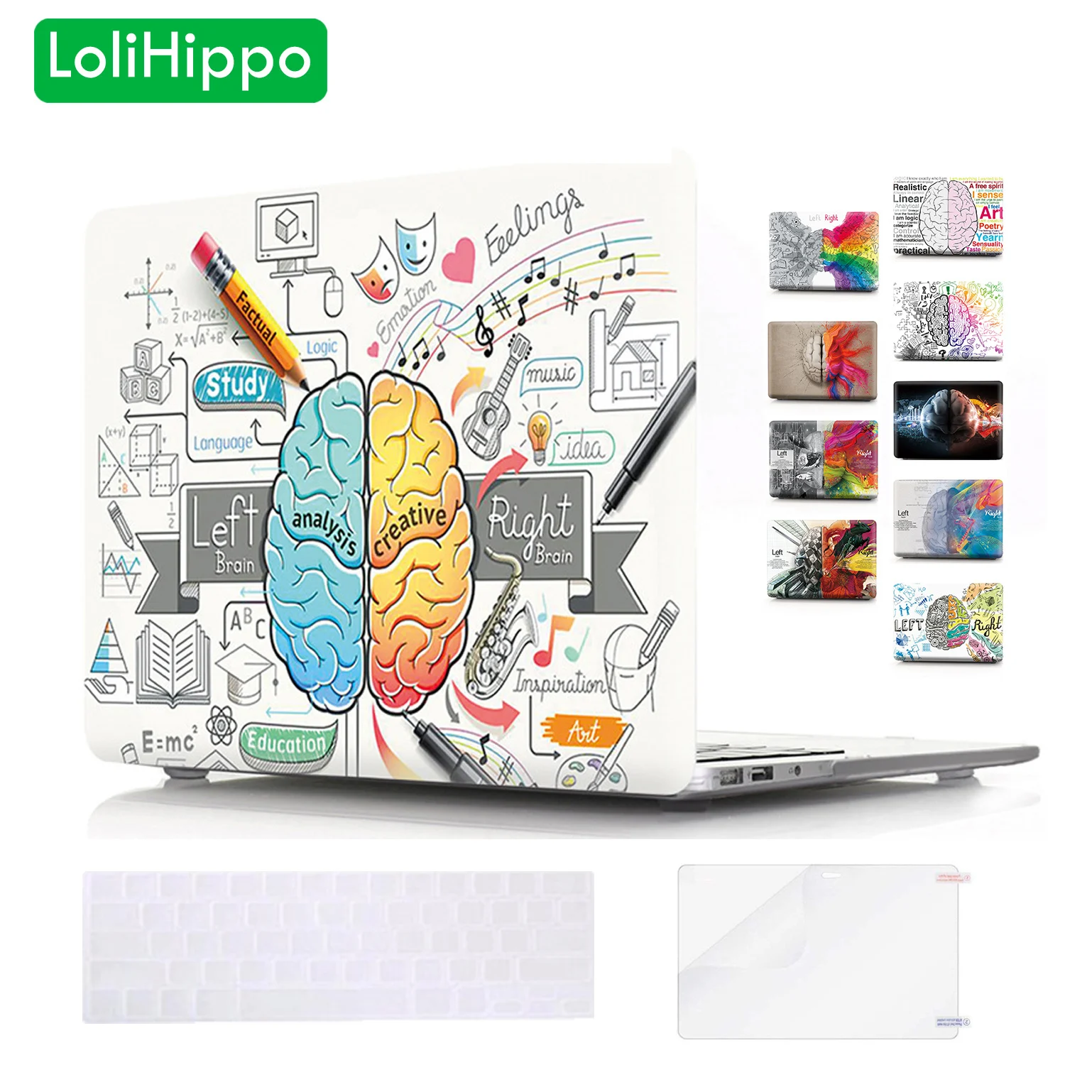 Чехол для ноутбука LoliHippo idea Series Apple Macbook New Air Pro 11 12 13 3 15 4 дюймов левый и правый
