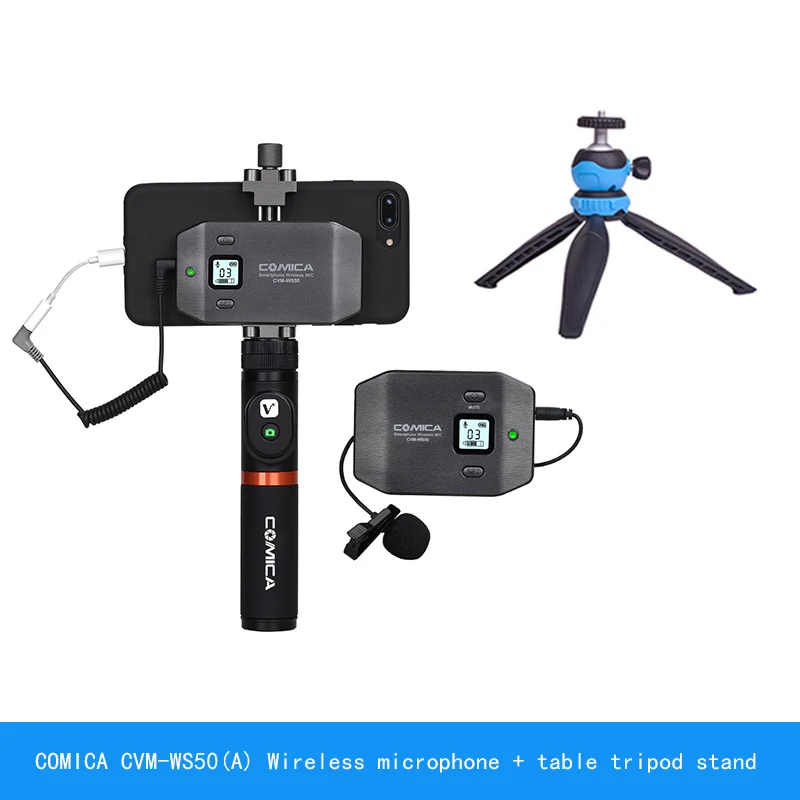 WS50Awithstand WS50 интервью смартфон петличный Беспроводной микрофон для Iphone Android Phone 6-Каналы смартфон зажим для съемки под водой портативная ручка - Цвет: WS50Awithstand