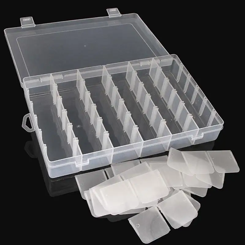 

Plastic Transparent Jewelry Box Organizer Removable Dividers Storage Box Medicine Storage Organizer Box