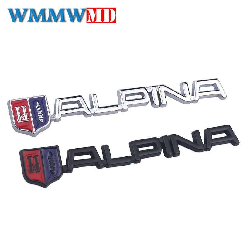 Moda 3D Alpina Adesivi Emblema Refit Badge Decalcomania In Metallo Per Bmw Alpina M M3 M5 M6 X1 X3 X5 X6 E46 E39 E60 E90 E36 Car Styling