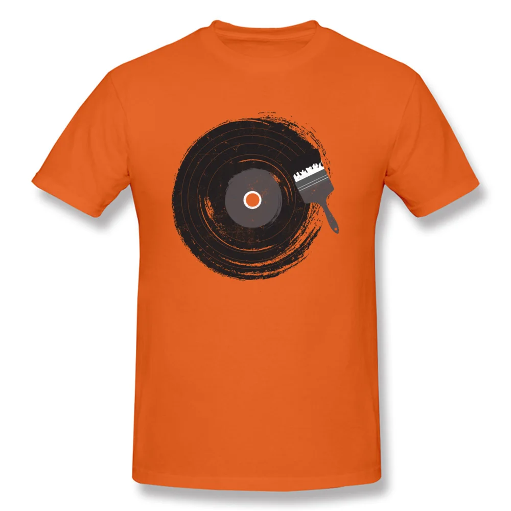 

Records Art of Music Tops & Tees Men Designer Round Neck Orange T Shirts 100% Cotton Short Sleeve T-shirts Hiphop Rap Tshirts