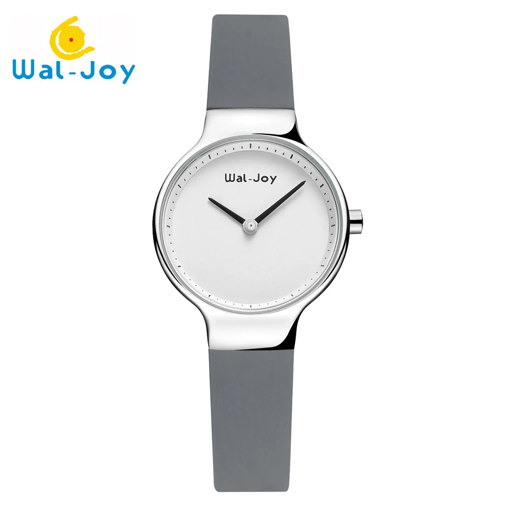 Новинка, модные брендовые женские кварцевые часы Wal-Joy, женские водонепроницаемые наручные часы со съемным силиконовым ремешком, подарок для девушек - Цвет: Grey White