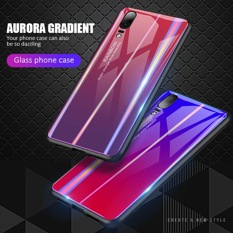 Showkoo чехол для телефона huawei P20 Lite градиент Цвет задняя крышка Мягкий силиконовый