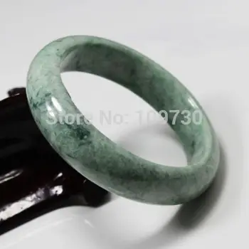 

Free shipping 001562 Certified Grade "A" Natural Green Jadeite Gems Bangle Bracelet ()