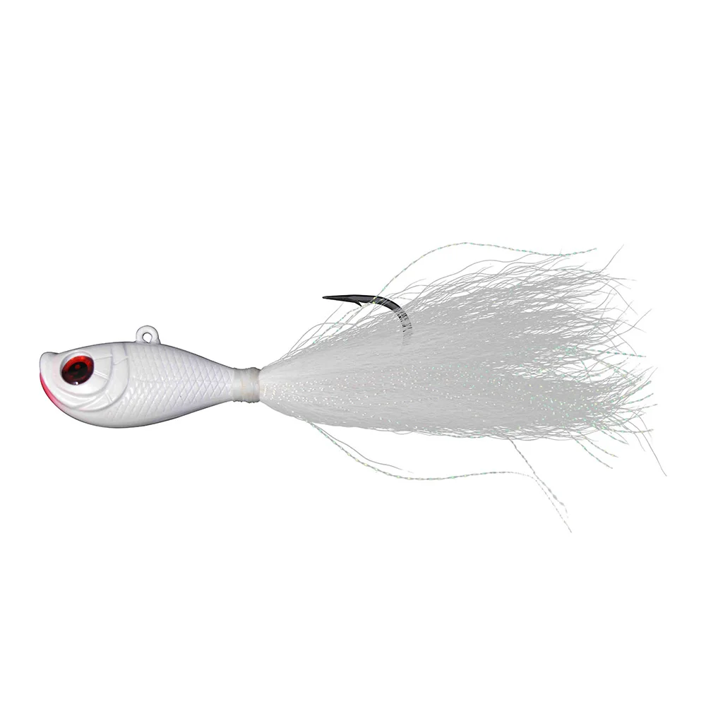 1/2oz 1oz 2oz 3oz 4oz 6oz 8oz bucktail jigs 2 цвета 3D глаза светящиеся морская большая игра bucktail рыболовные приманки