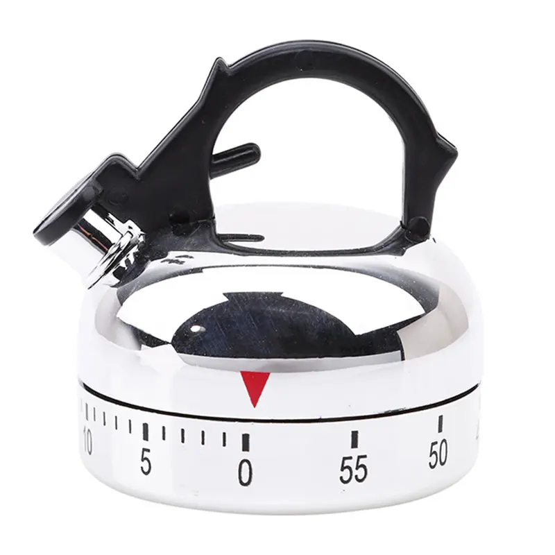 

Kitchen Timer 60 Minutes Cuisine Clockwork Timer Mechanical Teapot Shaped Timer Clock Alarm Counting Minute Set Time Reminder