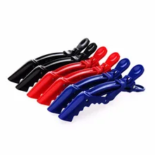 5 шт., профессиональные длинные заколки для волос, парикмахерские зажимы для укладки волос из крокодиловой кожи, Нескользящие зажимы, аксессуары для волос, заколки для волос с бантом