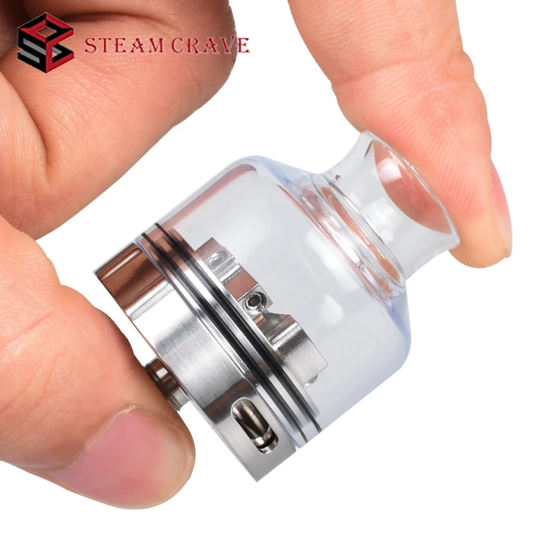 

Original New Steam Crave Glaz RDSA large deck rebuildable transparent tank 30mm adjustable airflow bottom airflow VS NANO RDA