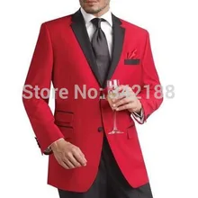 Дизайн красные смокинги для жениха/костюм для шафера/жениха Мужские свадебные костюмы/Свадебные Мужские костюмы(пиджак+ брюки+ галстук