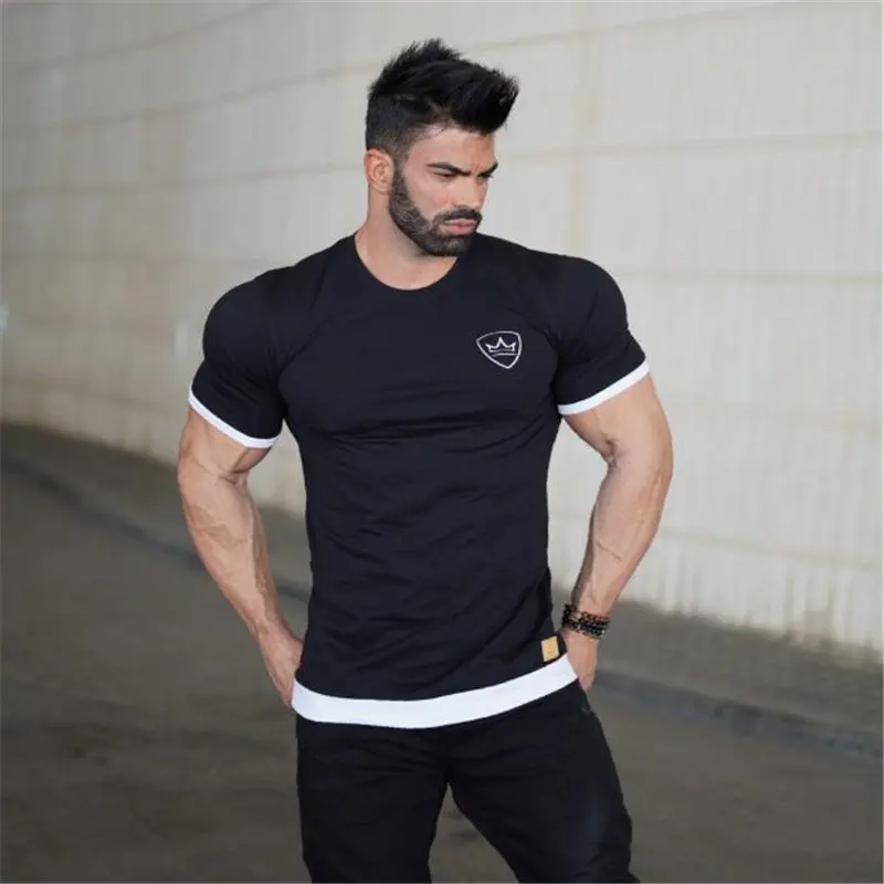 جديدة قمصان الرجال القطن قصير الأكمام تي شيرت الاجسام crossfitsmale ماركة المحملة القمم الأزياء الجمنازيوم t-shirt رجل زي جديدة قمصان الرجال القطن قصير الأكمام تي شيرت الاجسام crossfitsmale ماركة المحملة القمم الأزياء الجمنازيوم t-shirt رجل زي
