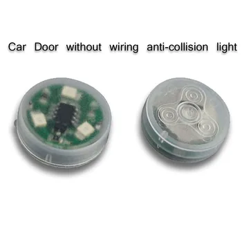 

2pcs Car LED Door Opened Flash Warning Signal Lights Three Color Green Blue Wireless Decorative Indicator Avoid Crash Lamp