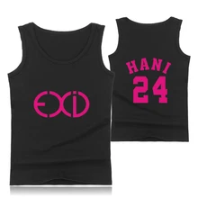 K POP EXID печать ярко-розовые развлекательные мужские спортивные Тэнк-топы пуловеры LE Energy хип-хоп безрукавки светоотражающий жилет Jahseh рубашки