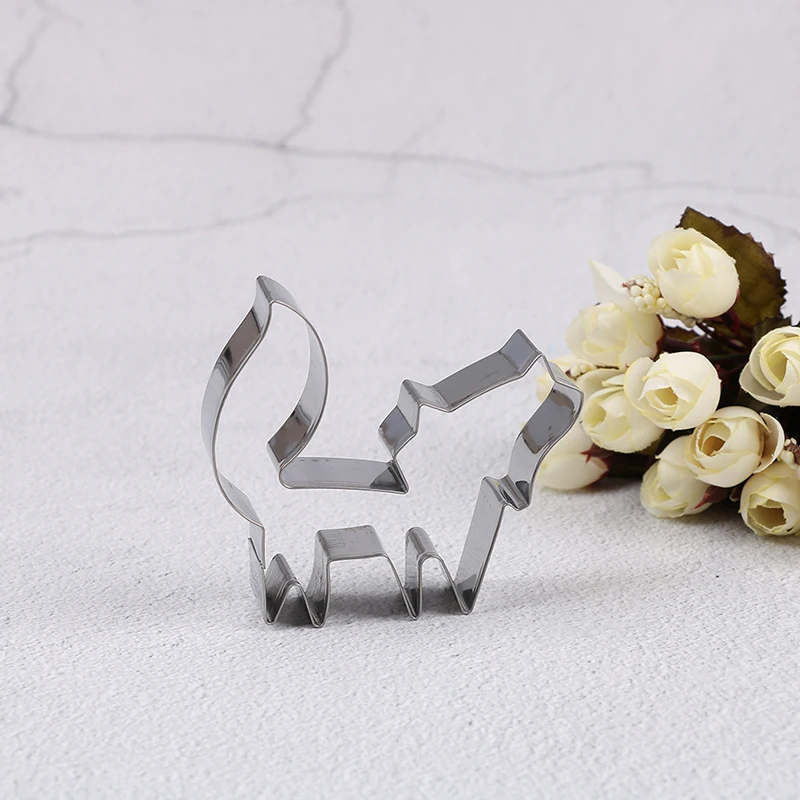 Stainless Steel Tools Forest Animal Fox Shape Cookie Cutter Biscuits Fondant Cake Decorating Bakeware animal Cookie mold