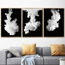 Abstract White Liquid Nordic Posters And Prints Wall Art Canvas Painting Wall Pictures For Living Room Bedroom Home Decor
