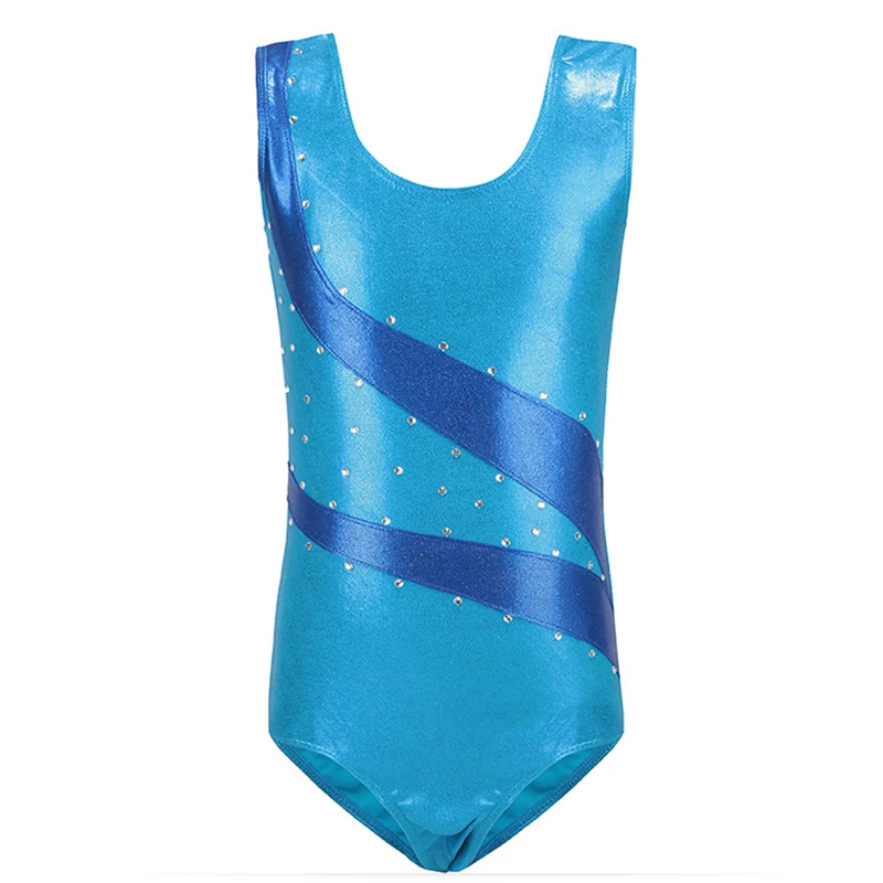 Buy gymnastics leotard tank metallic fabric leotard