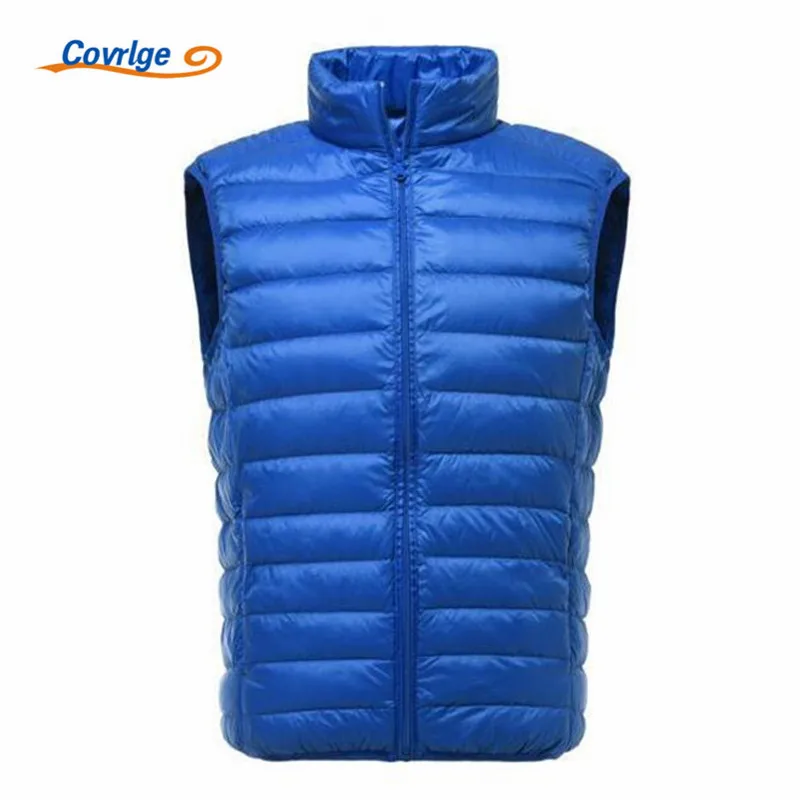 

Covrlge 2018 New Winter Men 90% White Duck Down Vest Portable Ultra Light Sleeveless Jacket Portable Waistcoat for Men MWY005