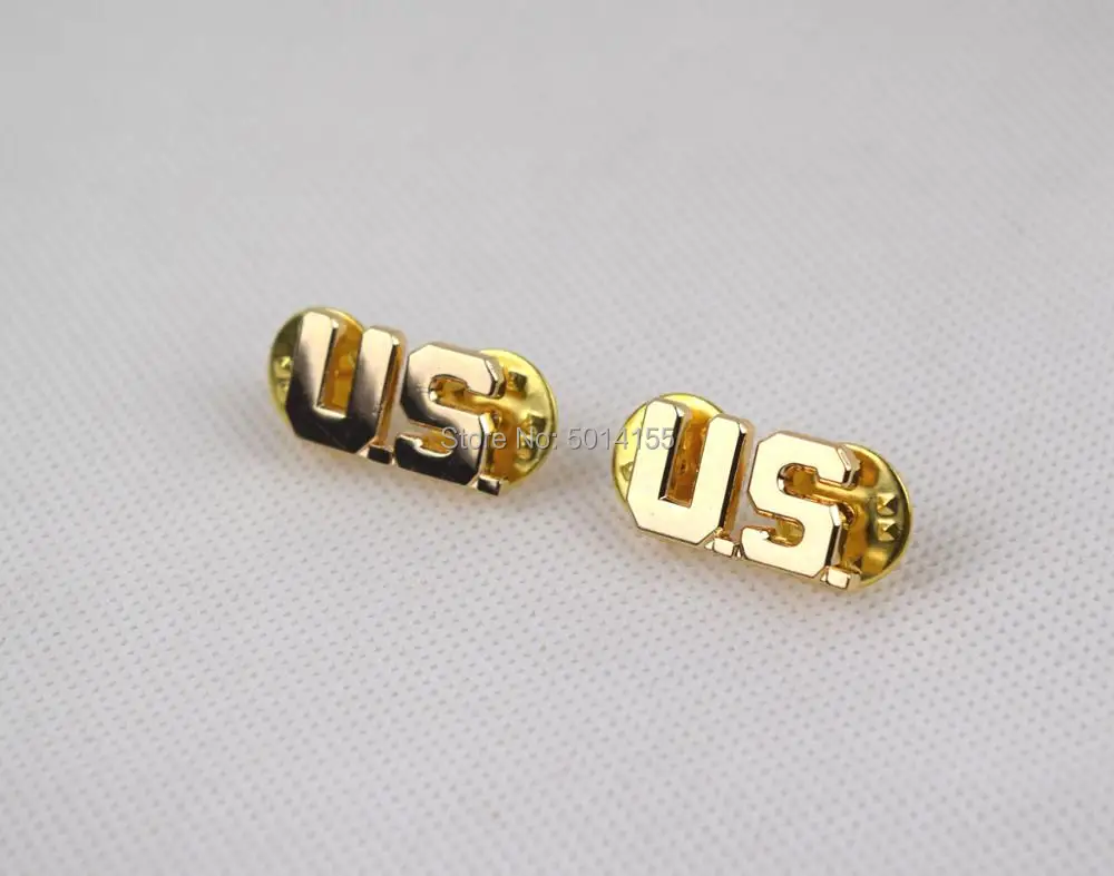 

Replica Pair US WWII U.S. Officer Lapel badges Insignal Pins