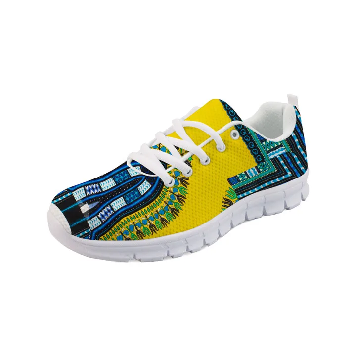 Doginthehole спортивная обувь для женщин прогулочная Ретро африканские Традиционные Печатные сетки женские кроссовки удобные обувь без каблуков - Цвет: T0471AQ