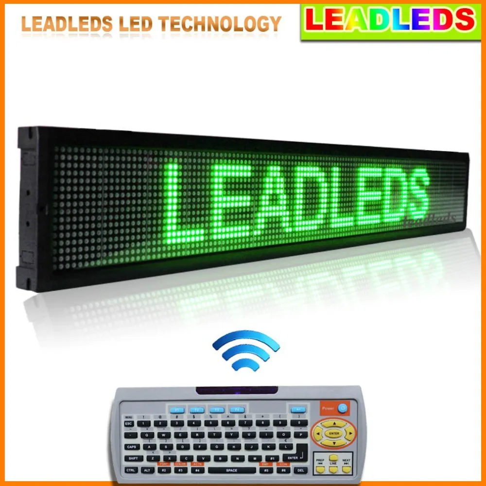 

16*128pixel Green indoor Programmable Scrolling Message led sign Board for Business and Store Display