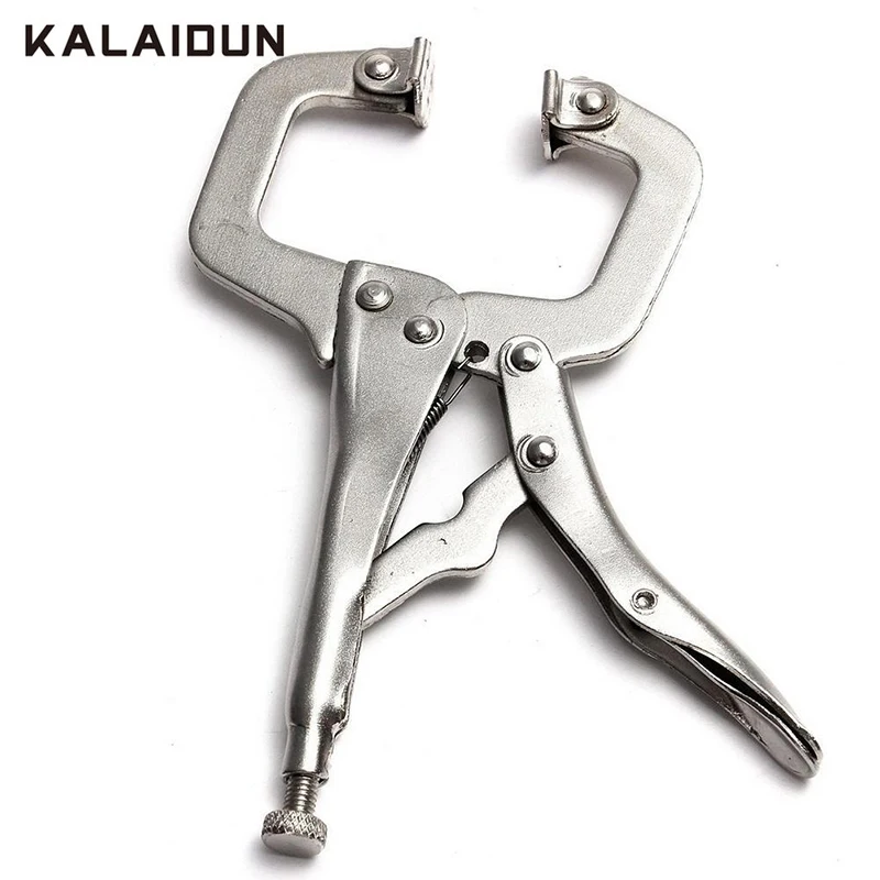 KALAIDUN Pliers 7 inch C Clamp Grip Round Mouth Flat Head Metal Hardware Welding Quick Pliers Forceps Wood Tenon Hand Tools1