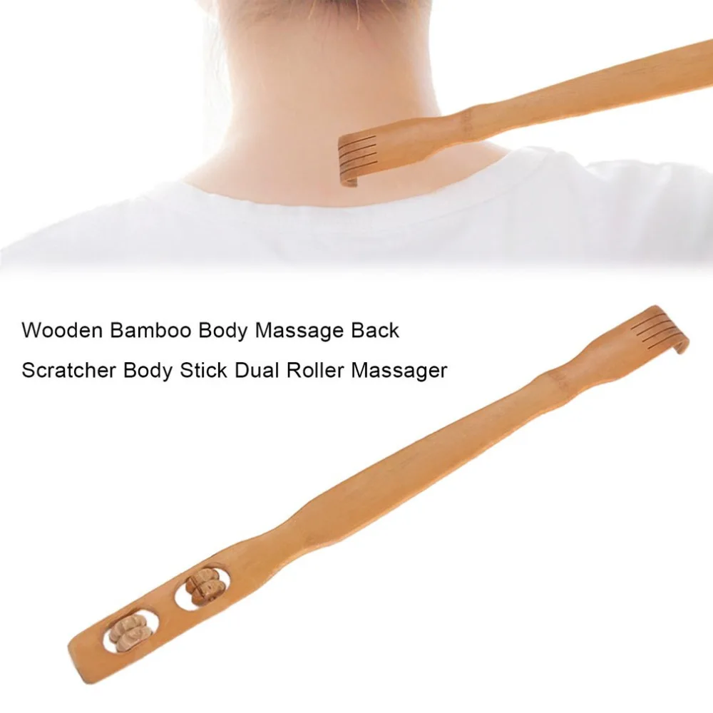 1pc Practical Design Natural Wooden Bamboo Body Massage Back Scratcher