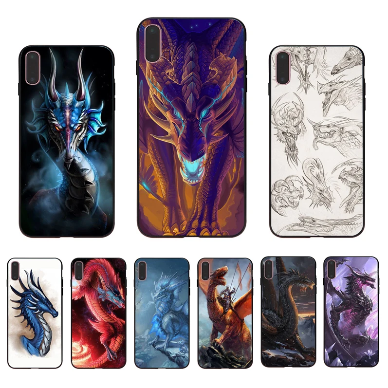 

IMIDO Dream dragon 3D pattern Soft Transparent case For Apple iPhone 7 8 X XSMAX XR 6 6s 7plus 8plus 6plus 5 5S SE phone shell