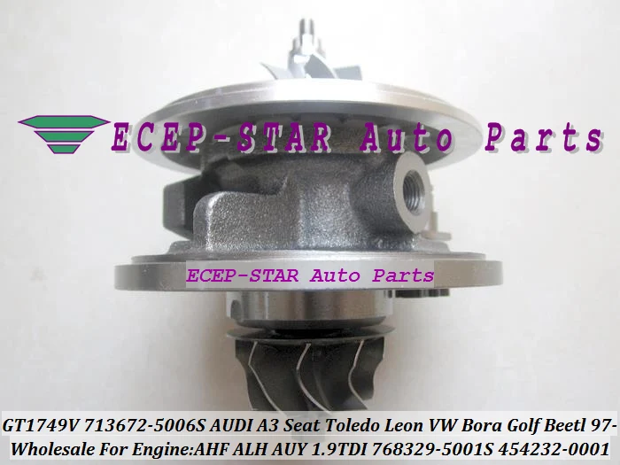 GT1749V 713672-5006S 768329-5001S 454232-0001 Turbo CHRA Turbocharger for AUDI A3 Seat Toledo Leon VW Bora Golf Beetl 1997- AHF ALH AUY 1.9L TDI (5)