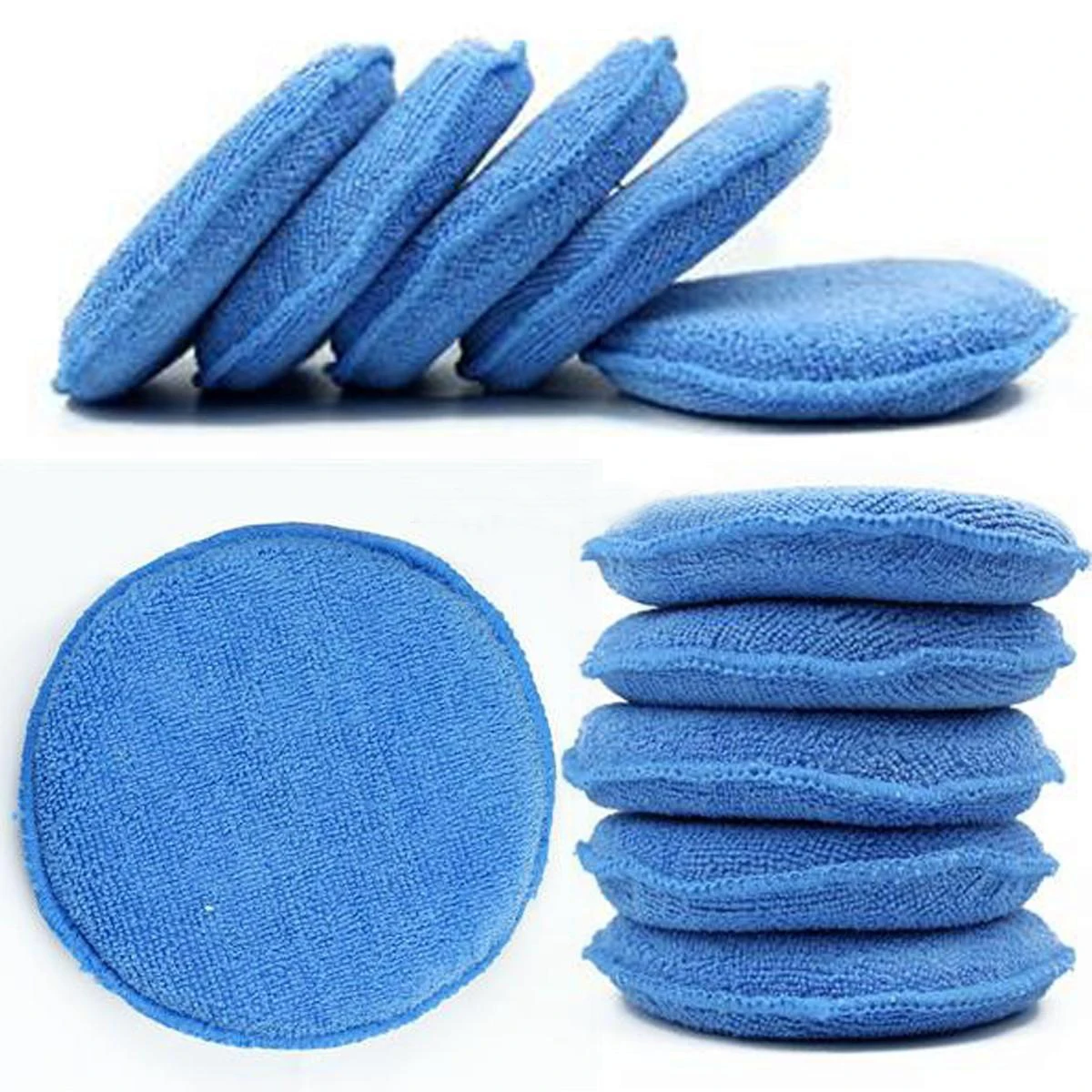 

10x Car Waxing Polish Microfiber Foam Sponge Applicator Cleaning Detailing Pads
