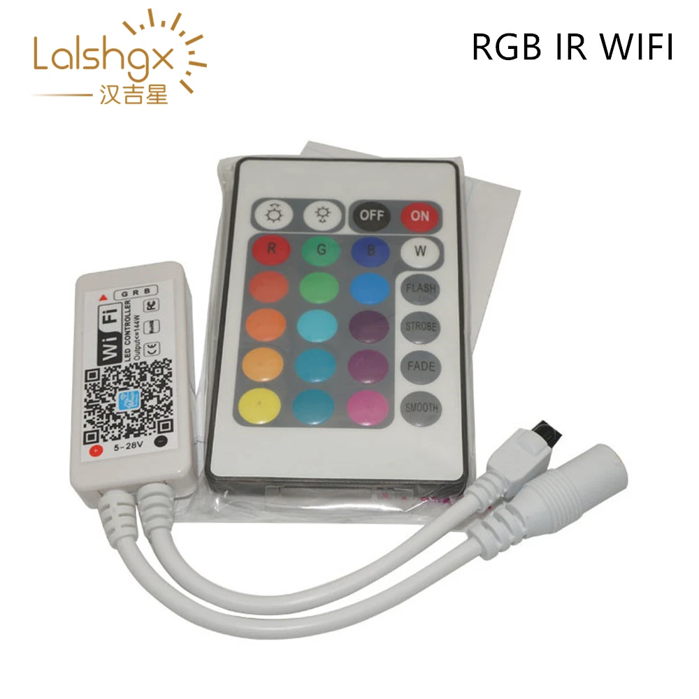 DC12-24V мини wifi RGB/RGBW/RGBCW СВЕТОДИОДНЫЙ Контроллер таймера IR RF пульт дистанционного управления музыкой от Alexa Google домашний телефон wifi контроллер