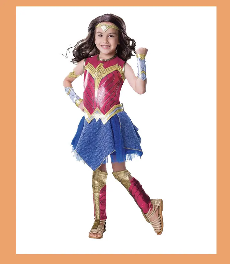 New Polyester Wonder Woman avengers endgame cosplay jacket dress Childrens Day party zeemeerminstaart for girls