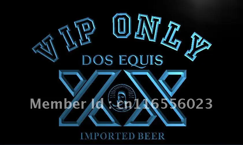LA420- VIP Только Dos Equis светодиодсветодиодный неоновая светосветильник вывеска для
