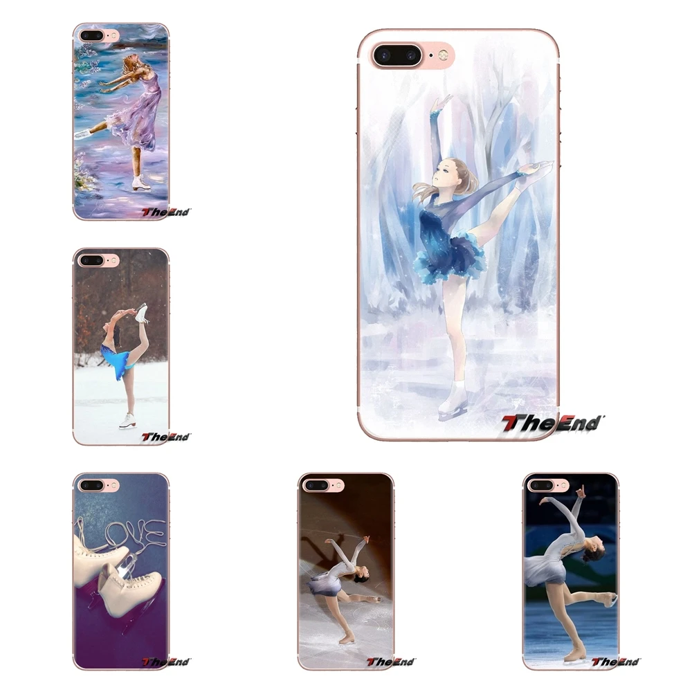 

For iPod Touch Apple iPhone 4 4S 5 5S SE 5C 6 6S 7 8 X XR XS Plus MAX Transparent TPU Shell Cases Figure skating and Ice Skating