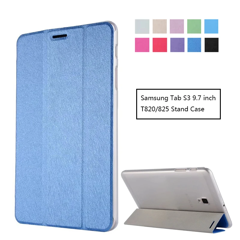 For Samsung Galaxy Tab S3 9.7 T820 T825 Flip Cover Transparent Back Case For Tab S3 9.7'' Ultra Slim Smart Cover Stand Case For Samsung Galaxy Tab S3 9.7 T820 T825 Flip Cover Transparent Back Case For Tab S3 9.7'' Ultra Slim Smart Cover Stand Case