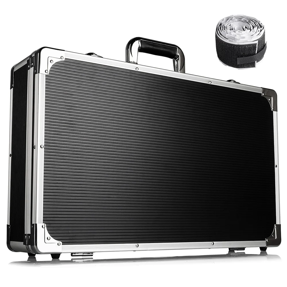 

Aluminum Guitar Effect Pedal Case with Mounting Tape, 22" x 13.4" x 4.7