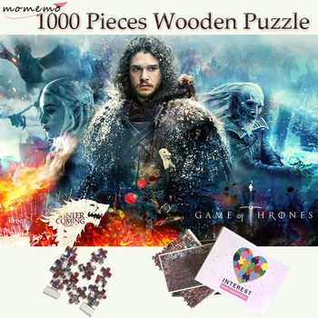 

MOMEMO Game of Thrones Wooden 1000 Pieces Puzzle Customized Jigsaw Puzzles John Snow Puzzles for Adults Teenagers Kids Toys Gift