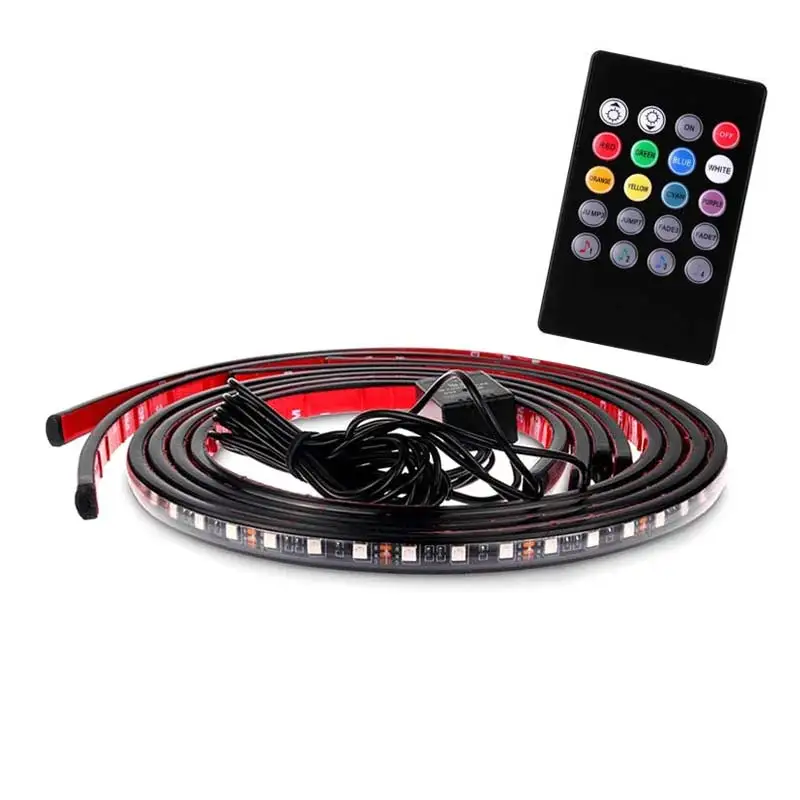 Новый RGB Светодиодные полосы света под автомобилем Underglow Underbody музыка