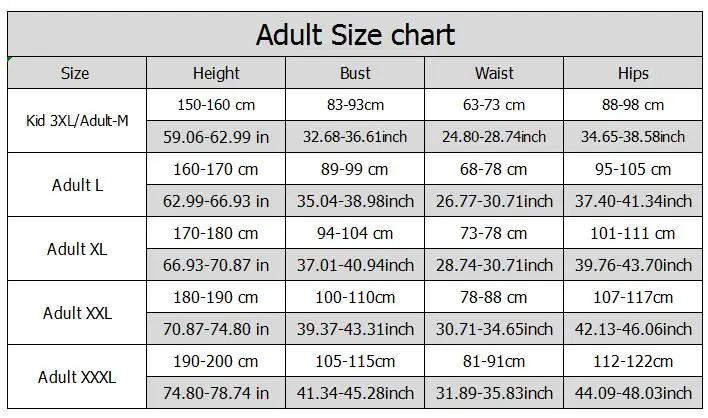 adult size